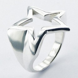 Bague 925 étoile ouverte