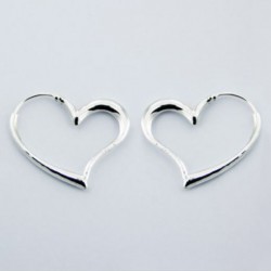 Boucles d'oreilles cœur fin